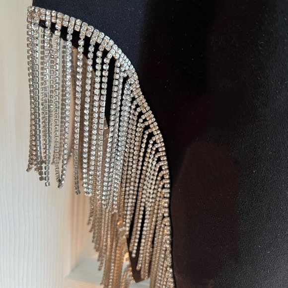 House of CB Black Rhinestone Trim Dress✨✨✨ - Picture 6 of 7